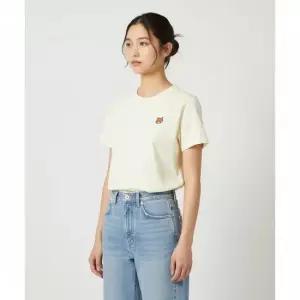 메종키츠네 26SS 폭스헤드 여성 반팔 티셔츠 옐로우 PW00113KJ7026 0424