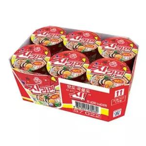 소모품 오뚜기 진라면 컵라면 매운맛 65gx6입