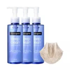 (+네트백) 뉴트로지나 클렌징오일 블랙헤드 피지제거 파란통오일 200ml, 3개