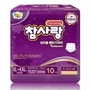 참사랑 팬티형 프리미엄특대 (10px4팩) 1＋1/성인용기저귀/요실금팬티