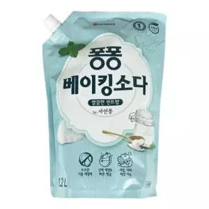 주방세제설거지세제 베이킹소다 깔끔한 민트향 리필 주방세제-O 1.2L