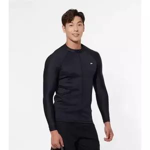 레노마수영복 *끈주머니증정* 남성 서프 집업 래쉬가드/TS2C914-BK