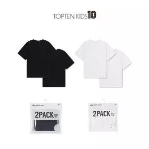 {백화점 상품} 탑텐키즈 MKF5TS3902 공용 에센셜 헤비코튼 오버핏 반팔티 2PACK 455682