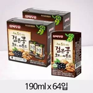 [NS홈쇼핑]삼육 검은콩 호두&아몬드두유 190mlx64입[36011264]
