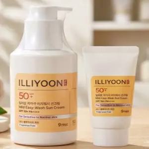 일리윤 저자극 이지워시 선크림 150ml +30ml /저자극/8시간지속/ SPF50+ PA++++/한번세안으로 말끔하게