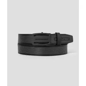[국내정품] 빈폴 BEANPOLE ACCESSORY 골프 남성 스트라이프 프린트 자동 버클 벨트 - 블랙 BE5182B105 1284