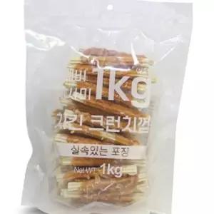바른츄 애견간식 오리가슴살 우유껌 대용량 1kg 강아지간식 반려견 덴탈껌
