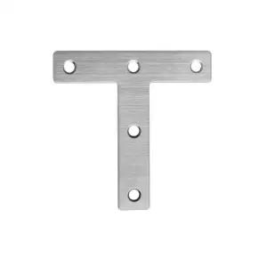 철물 목재 목공 다목적 평철 1P T자형 보강 꺽쇠 브라켓 고정 80x80mm