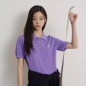 SS26 빈폴솔솔니트 허니콤 칼라넥 풀오버 - 라벤더 /BF6351C02T1350219