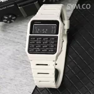 카시오 CA-53WF-8B 데이터 뱅크 레트로 디지털 계산기 남녀공용 우레탄 시계 e10