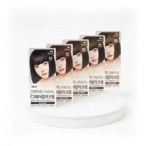 간편하게 나눠쓰는 CS헤어칼라크림 (염색+새치겸용)