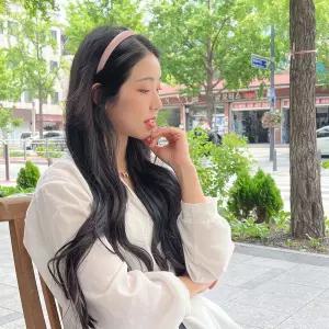 라이트 무지 매트 페미닌 심플 헤어밴드 머리띠