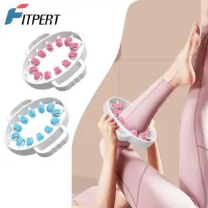 휴대용 원형 마사지 롤러 링 다리 및 허리 복부 근육 마사지기 셀룰라이트 경락 클립 도구