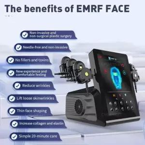 EMS RF 얼굴 전기 자극 페이스 팅 기기 6 핸들 스컬프트 패드 마사지기 안티에이징 주름 제거