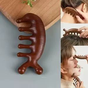구아샤 마사지 빗 - 머리 얼굴 두피 및 전신용 큰 빗살이 있는 마사지기 릴렉세이션 도구