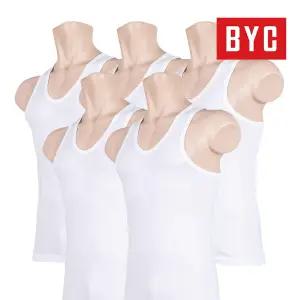BYC 순면 남성 민소매 런닝셔츠 메리야스 나시 5매 세트