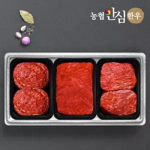 갤러리아 [농협안심한우] 1등급 감사정육세트1.2kg (불고기+국거리+장조림)/