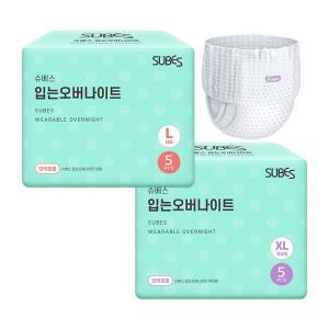 [슈베스] 입는 오버나이트 팬티형 생리대 대형 특대형 5P x1팩