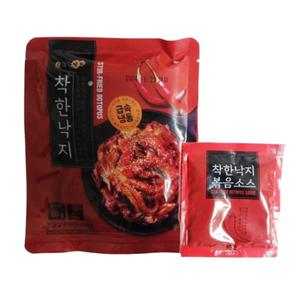 매콤칼칼 착한낙지 135g x 6팩+소스 6팩 냉동 절단 손질낙지