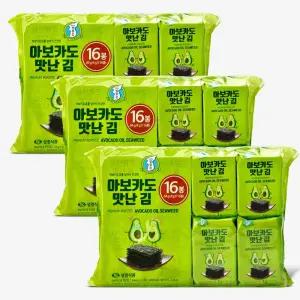 [G] 지도표성경김 아보카도유 식탁김 4gx16봉x3개(총48봉)