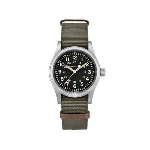 해밀턴 H69439931 카키 필드 메커니컬 38mm 다크 다이얼 나토 스트랩 남성 시계 720061