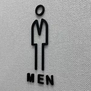 화장실 탈의실 표지판 남자 블랙-WFGMA5A
