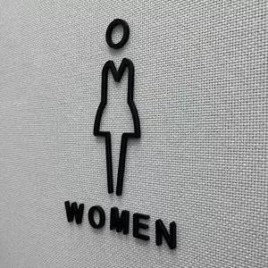 화장실 탈의실 표지판 여자 블랙-WFGMA5C