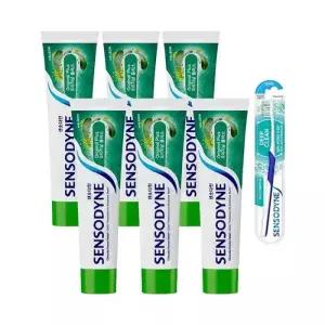 센소다인 시린이케어 치약, 오리지날 플러스 100g, 6개 + 젠틀 칫솔, 1개