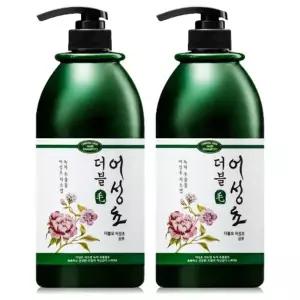 더블모 어성초 샴푸 대용량 1000ml 2개 약산성 비듬샴푸 두피 가려움 쿨 쿨링 샴프