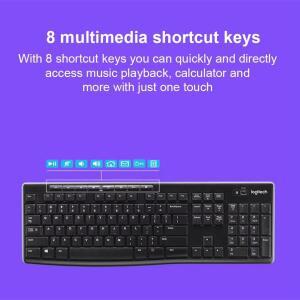 [누리음향]데스크탑 컴퓨터, 노트북, 가정용 및 사무실 입력용 호환용 logitech MK275/MK270 무선 키보드