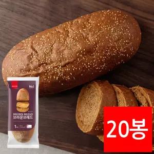 에스피씨삼립 브라운 브레드 60g X 20봉 에어프라이어 냉동 호밀 카페 디저트빵