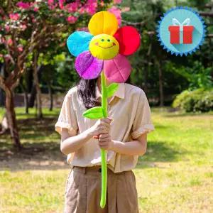 레인보우 스마일꽃 인형 빅사이즈 대형 90cm 인싸템 기념일발표회 생일선물 인테리어소품