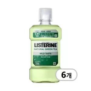 리스테린 내추럴 그린티 마일드 250ml 6개
