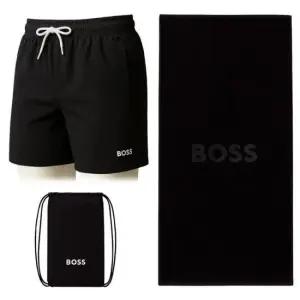 남성비치웨어 BOSS 휴고보스 남성 수영복 보드숏 팬츠 비치타월 세트