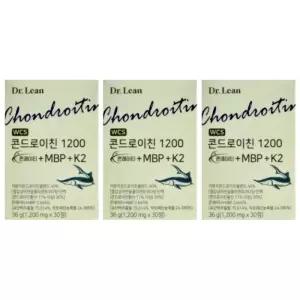 닥터린 콘드로이친 1200 콘레이티+ MBP+K2 1200mg x 30정 x 3박스