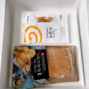 어부예찬 국내산 촉촉오징어 왕특대 8미(2미X4봉)+오징어채 1봉(50g) 술안주 캠핑음식 간식