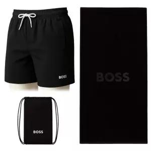 3부남자수영복 BOSS 휴고보스 남성 수영복 보드숏 팬츠 비치타월 세트