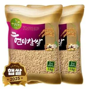 국산 현미찹쌀 10kg 5kgX2봉 찰현미 2025년 햅쌀