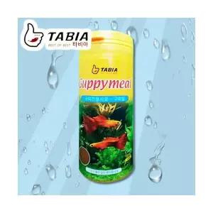 타비아 구피밀 스푼 포함 구피 몰리 플래티 소형어 전용 먹이 사료 중형 120ml 65g