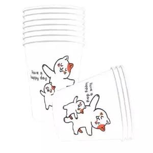 페이퍼맥스 고양이 종이컵 2000개 일회용 사무실 주방 커피종이컵/J