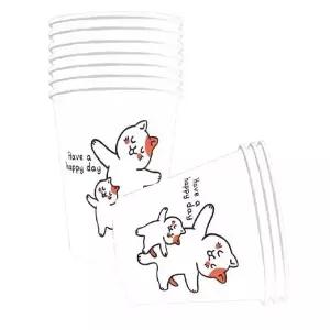 페이퍼맥스 고양이 종이컵 2000개 일회용 사무실 주방 커피종이컵/J