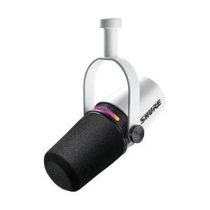 MV7 플러스 팟 트 XLR 마이크 듀얼 USB C 화이트