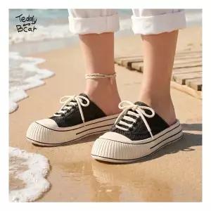 테디베어 데일리 펀칭 스니커즈 뮬 EVA 여름 바캉스 신발