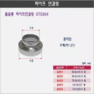 스텐파이프연결링 스텐물링 물홈통물링 구조관연결링 홈타입