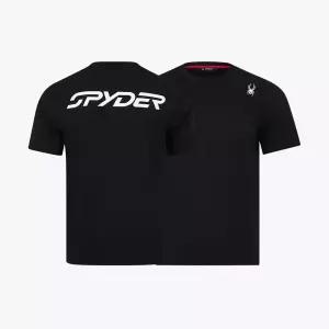 스파이더 남성 소로나 베이직 라운드 반팔 티셔츠 SOLMCNRS204MBLK
