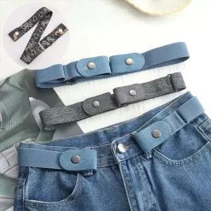 노버클 매직벨트 정장 청바지 바지허리줄임벨트 그레이 밀리터리 색상