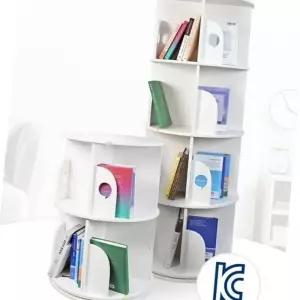 (다올)회전책장 2단 프리미엄 원형 DIY KC인증 어린이책장