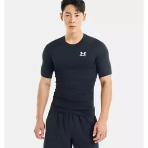 매장정품 언더아머 1361518 001 블랙 남성 HeatGear 히트기어 컴프레션 반팔티