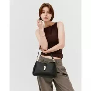 닥스 ACC DCBA5F161BK-B 여성 숄더백 가죽 블랙 소가죽 체크 장식 포인트 DCBA5F161 LE1219847499