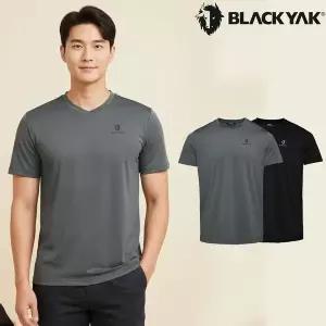 [블랙야크]공용 기능성 반팔 2장세트 브이넥 더블 반팔티 1BYRTXV902 LE1221428507